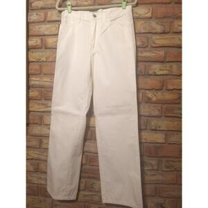 Armani Exchange AX White Pants Mens 32x31.5 Straight Zip Pocket Cotton